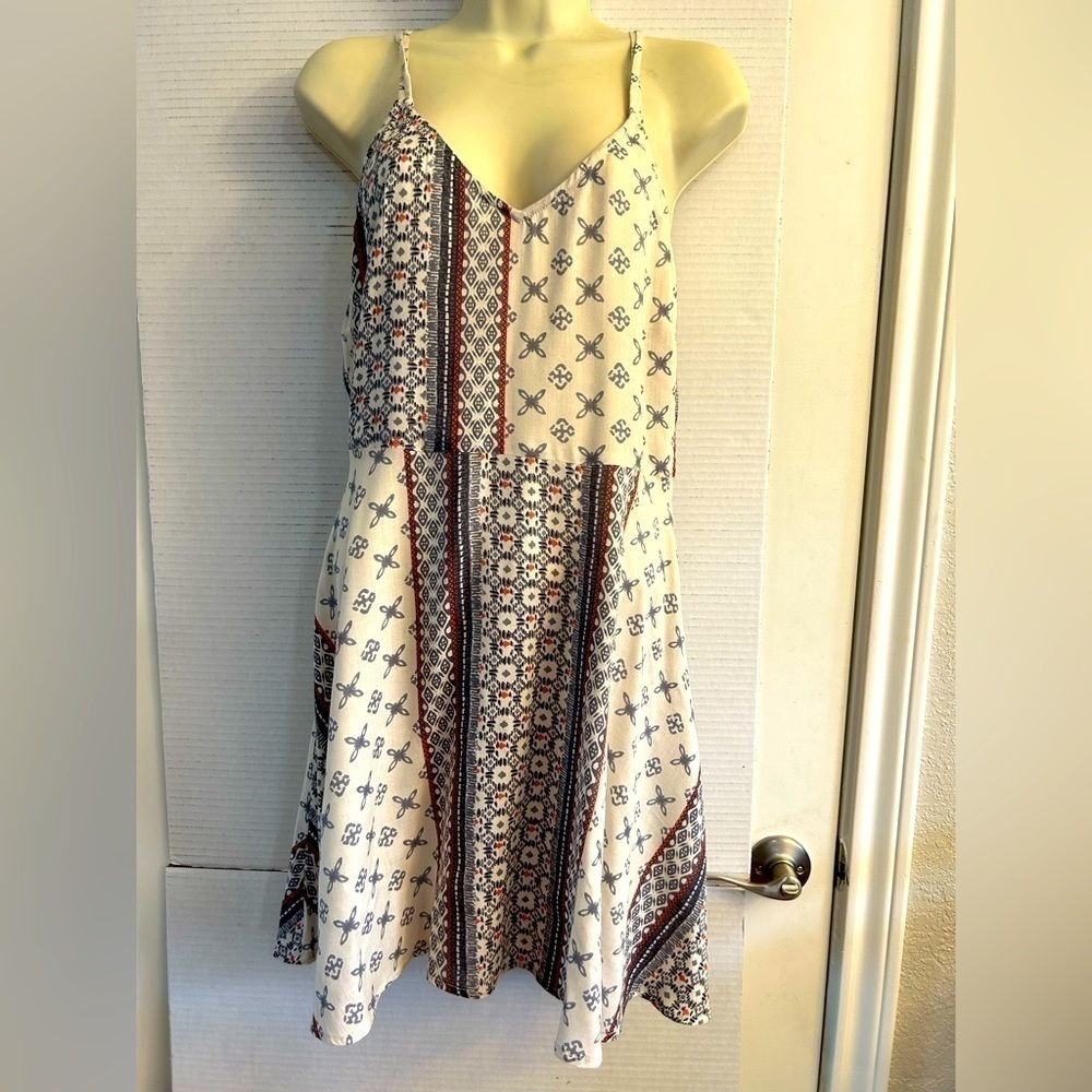 En Crème women’s strappy summer light weight dress Sz Jrs‎ Large. B16